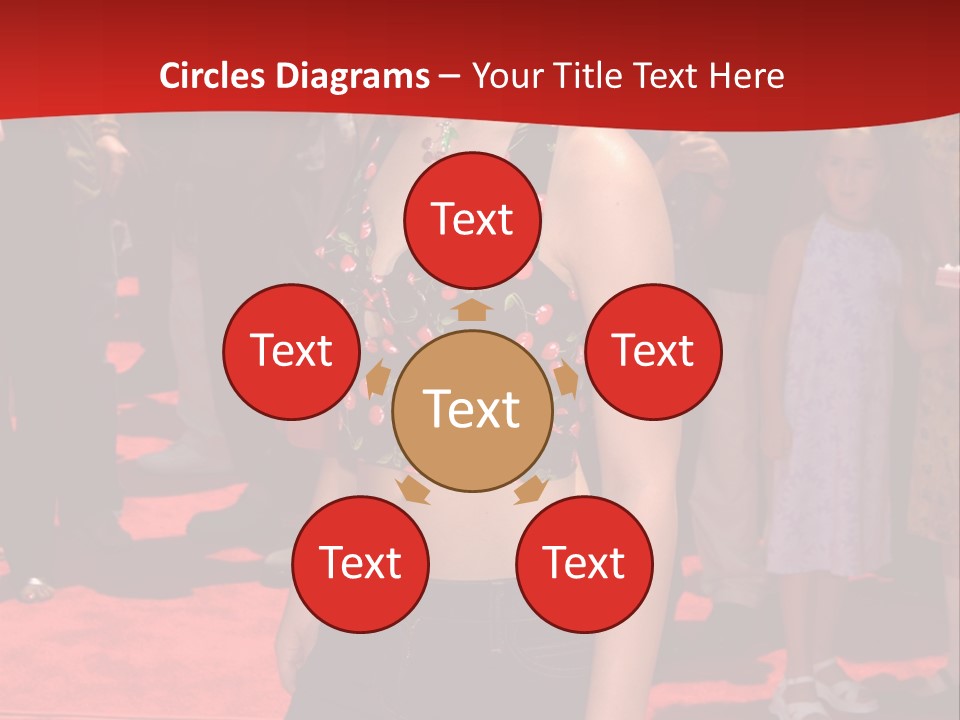 A Woman Standing On A Red Carpet In Front Of A Crowd PowerPoint Template