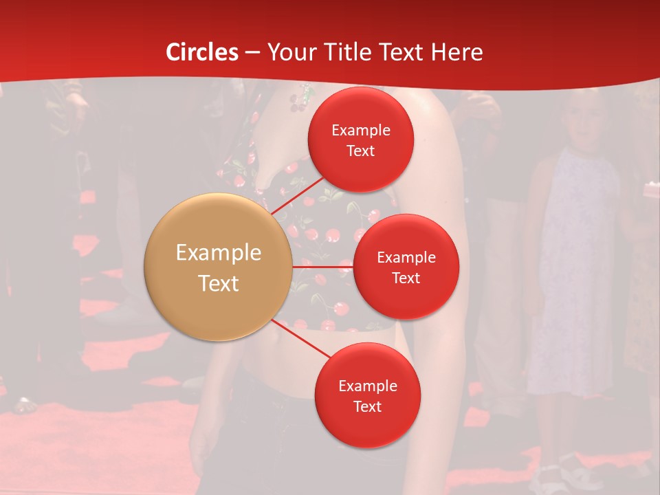 A Woman Standing On A Red Carpet In Front Of A Crowd PowerPoint Template