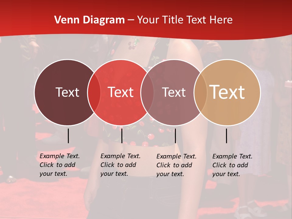 A Woman Standing On A Red Carpet In Front Of A Crowd PowerPoint Template