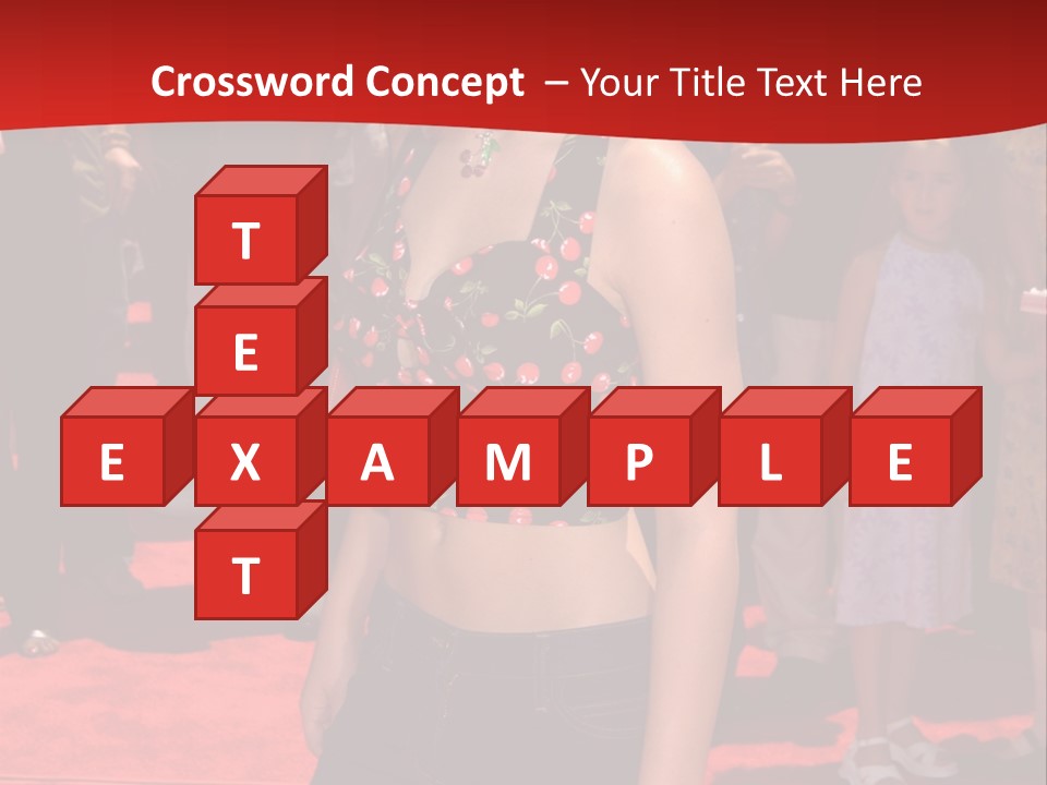 A Woman Standing On A Red Carpet In Front Of A Crowd PowerPoint Template