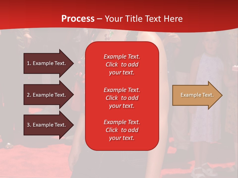 A Woman Standing On A Red Carpet In Front Of A Crowd PowerPoint Template