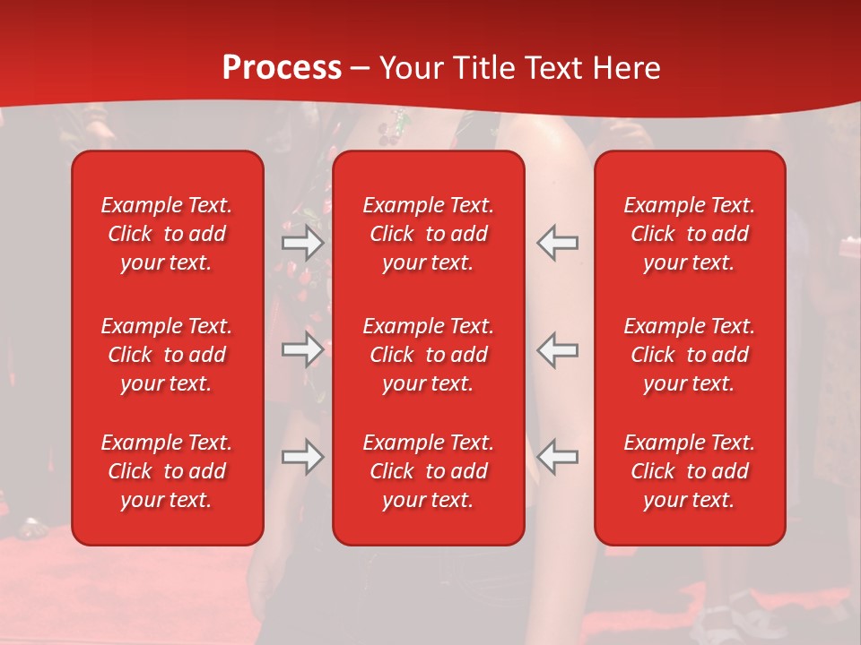 A Woman Standing On A Red Carpet In Front Of A Crowd PowerPoint Template