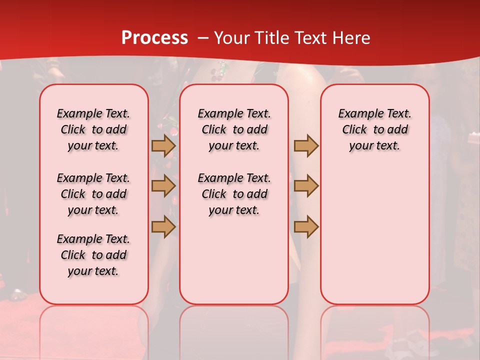 A Woman Standing On A Red Carpet In Front Of A Crowd PowerPoint Template
