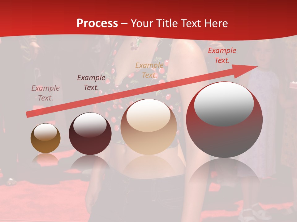 A Woman Standing On A Red Carpet In Front Of A Crowd PowerPoint Template