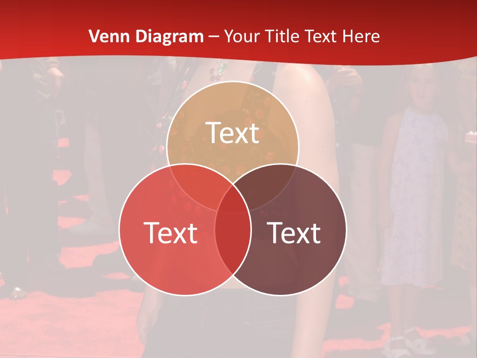 A Woman Standing On A Red Carpet In Front Of A Crowd PowerPoint Template