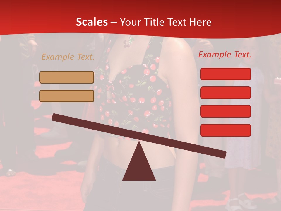 A Woman Standing On A Red Carpet In Front Of A Crowd PowerPoint Template