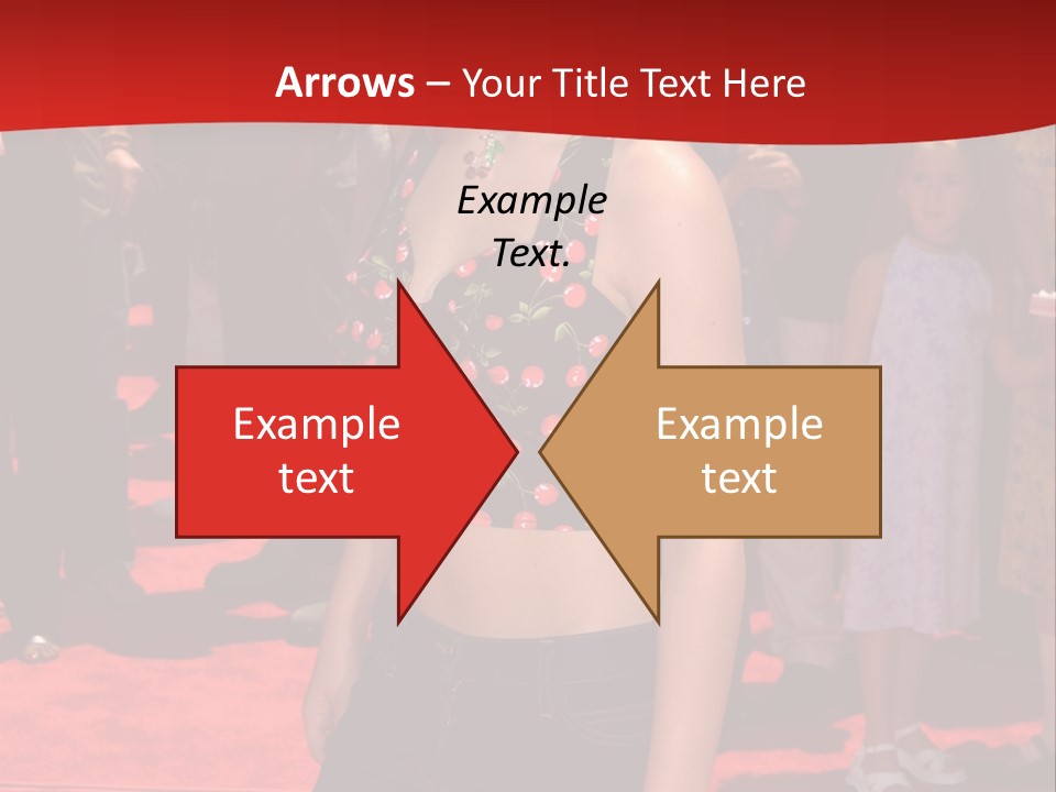 A Woman Standing On A Red Carpet In Front Of A Crowd PowerPoint Template