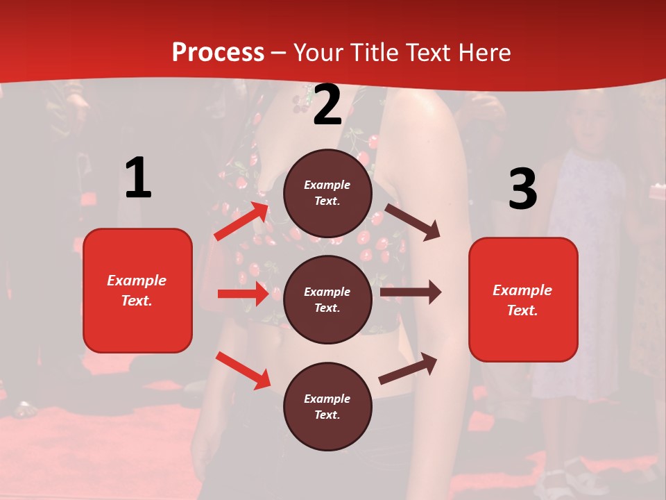 A Woman Standing On A Red Carpet In Front Of A Crowd PowerPoint Template