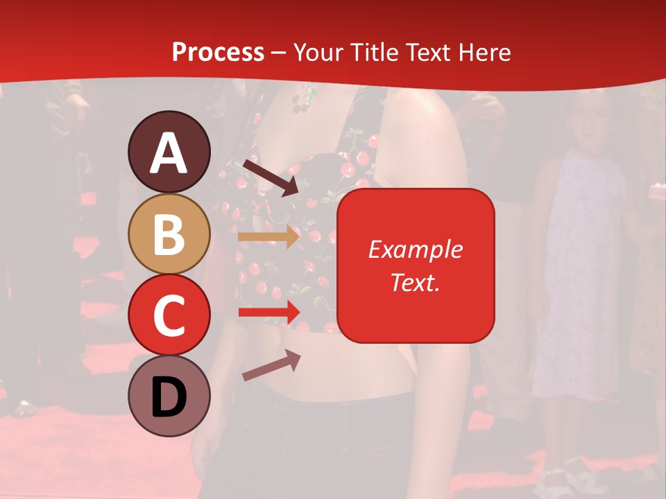 A Woman Standing On A Red Carpet In Front Of A Crowd PowerPoint Template