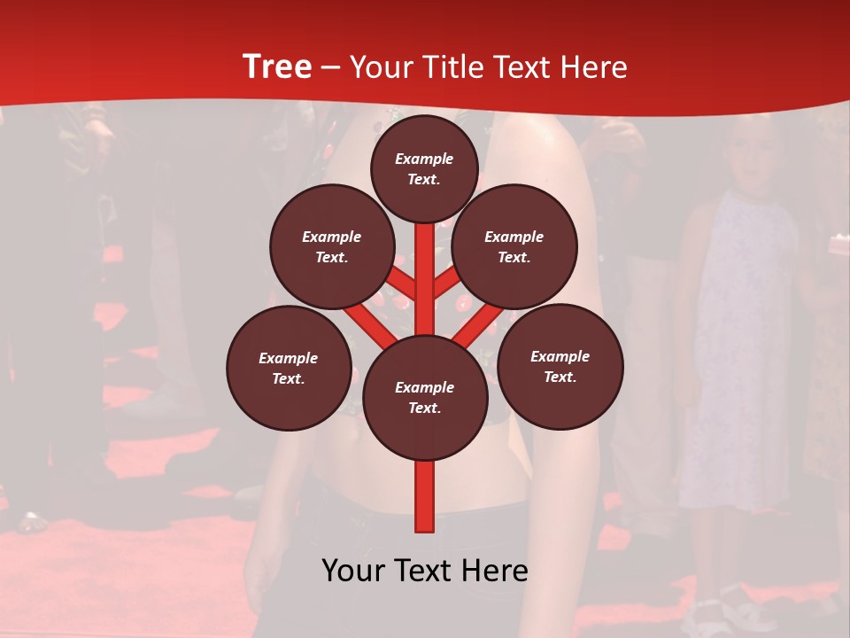 A Woman Standing On A Red Carpet In Front Of A Crowd PowerPoint Template