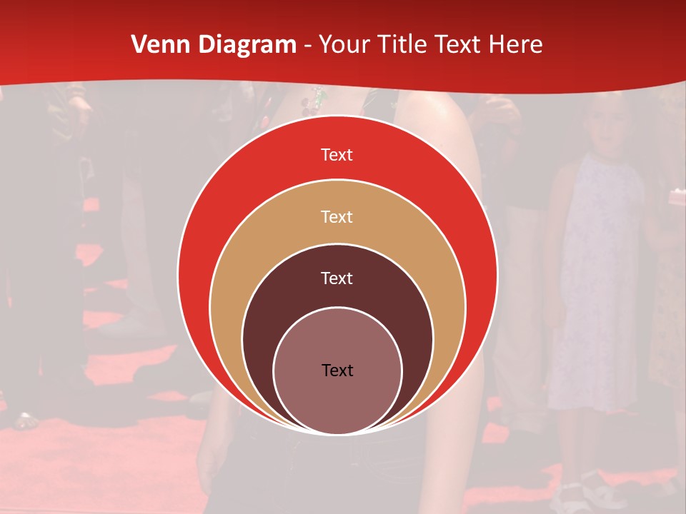 A Woman Standing On A Red Carpet In Front Of A Crowd PowerPoint Template