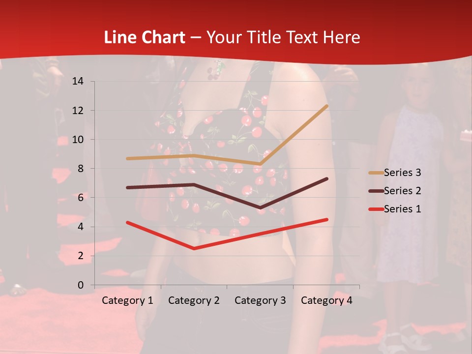 A Woman Standing On A Red Carpet In Front Of A Crowd PowerPoint Template