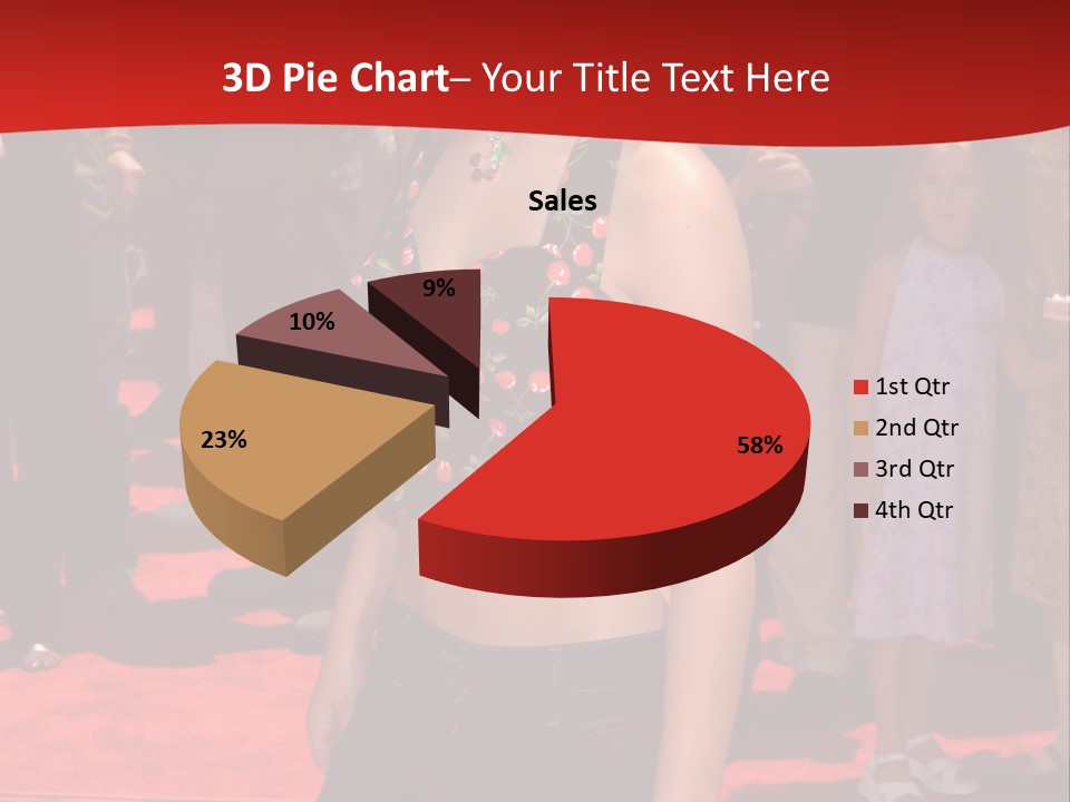 A Woman Standing On A Red Carpet In Front Of A Crowd PowerPoint Template