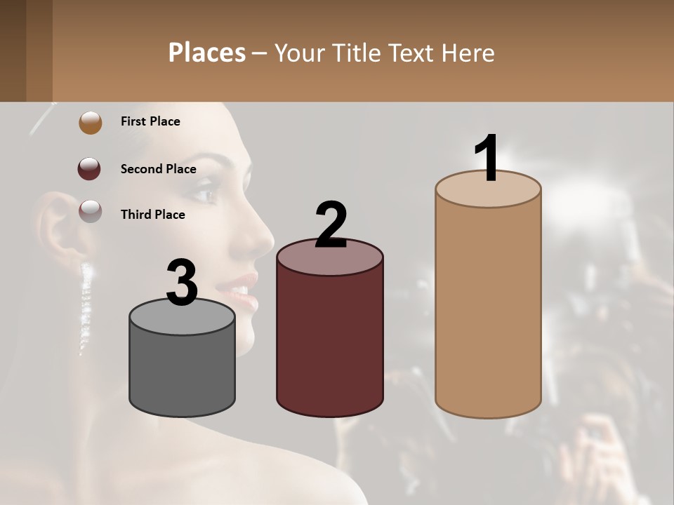 A Woman Is Taking Pictures With Her Camera PowerPoint Template