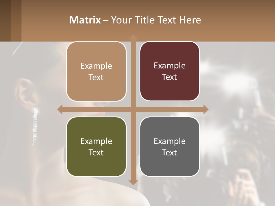 A Woman Is Taking Pictures With Her Camera PowerPoint Template