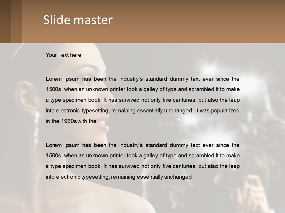 A Woman Is Taking Pictures With Her Camera PowerPoint Template