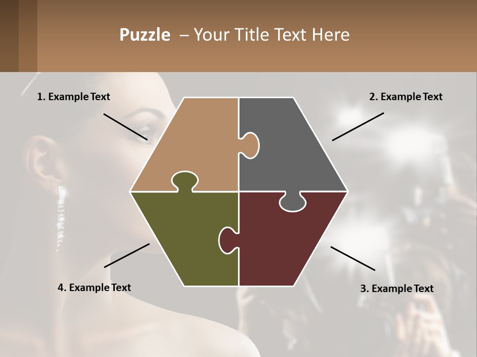 A Woman Is Taking Pictures With Her Camera PowerPoint Template