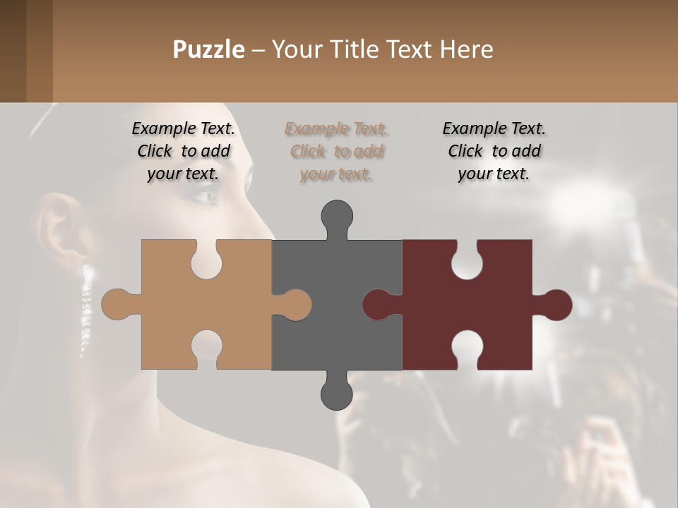 A Woman Is Taking Pictures With Her Camera PowerPoint Template