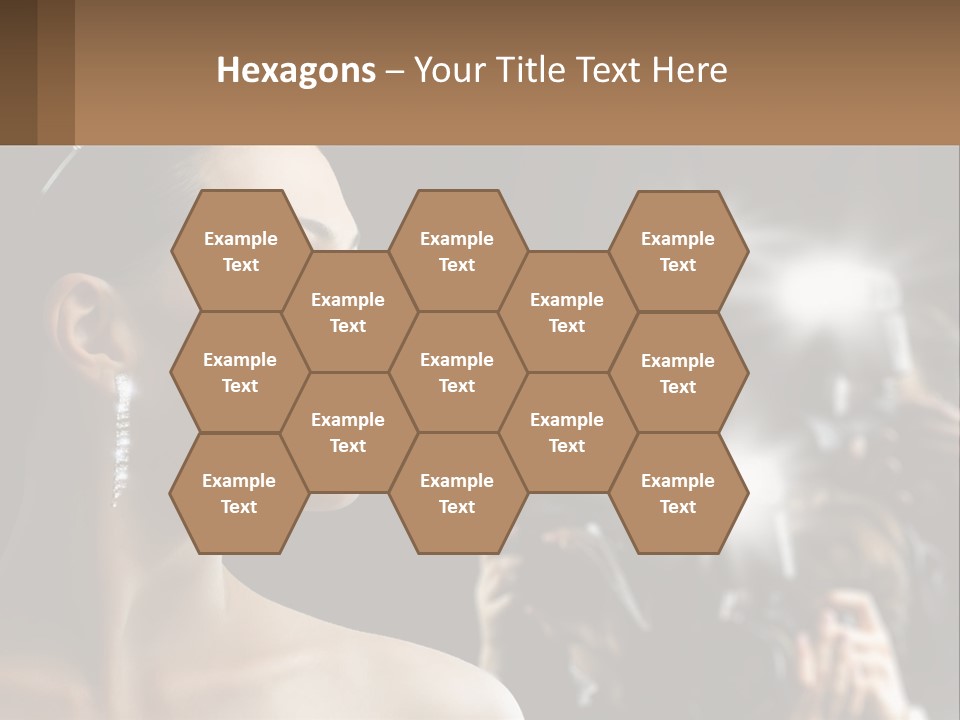 A Woman Is Taking Pictures With Her Camera PowerPoint Template