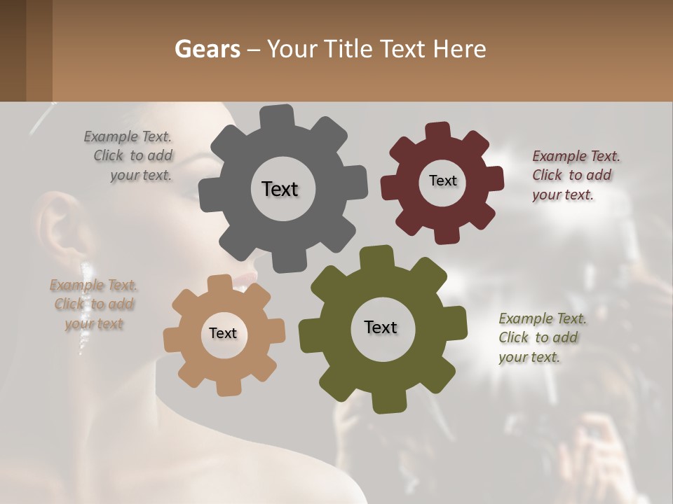 A Woman Is Taking Pictures With Her Camera PowerPoint Template