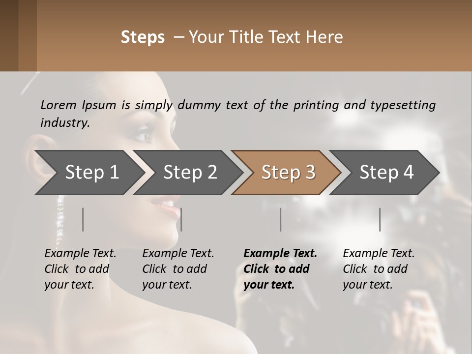 A Woman Is Taking Pictures With Her Camera PowerPoint Template