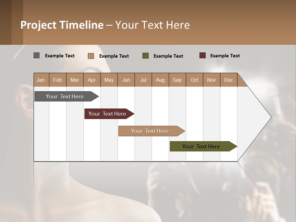 A Woman Is Taking Pictures With Her Camera PowerPoint Template
