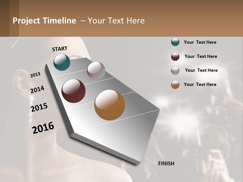 A Woman Is Taking Pictures With Her Camera PowerPoint Template