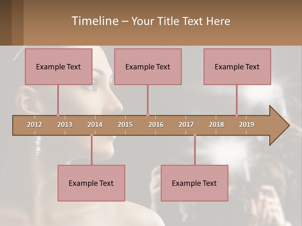 A Woman Is Taking Pictures With Her Camera PowerPoint Template