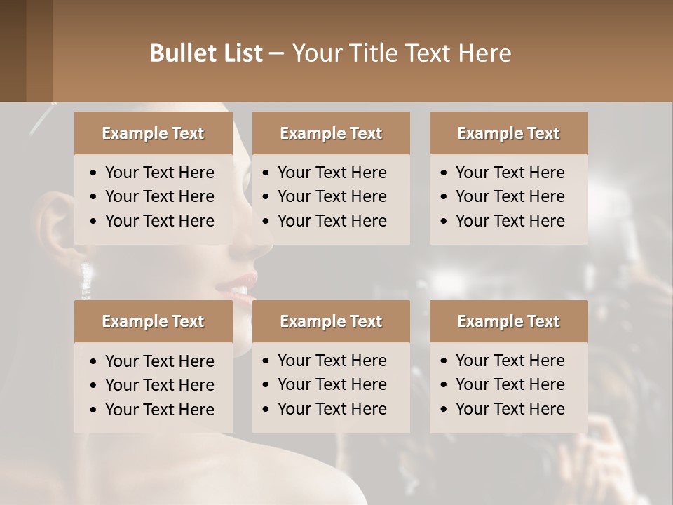 A Woman Is Taking Pictures With Her Camera PowerPoint Template