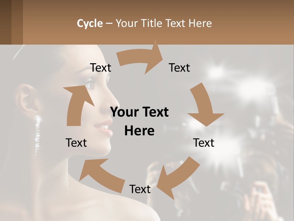 A Woman Is Taking Pictures With Her Camera PowerPoint Template