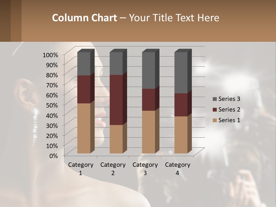 A Woman Is Taking Pictures With Her Camera PowerPoint Template
