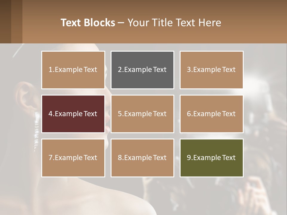 A Woman Is Taking Pictures With Her Camera PowerPoint Template