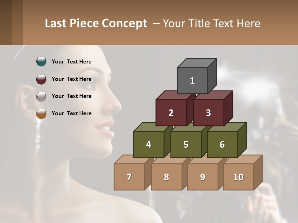 A Woman Is Taking Pictures With Her Camera PowerPoint Template