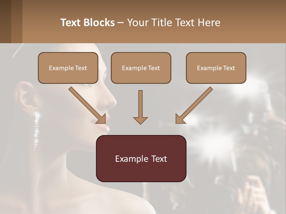 A Woman Is Taking Pictures With Her Camera PowerPoint Template