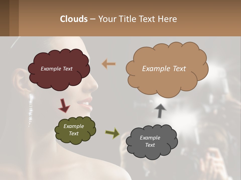 A Woman Is Taking Pictures With Her Camera PowerPoint Template