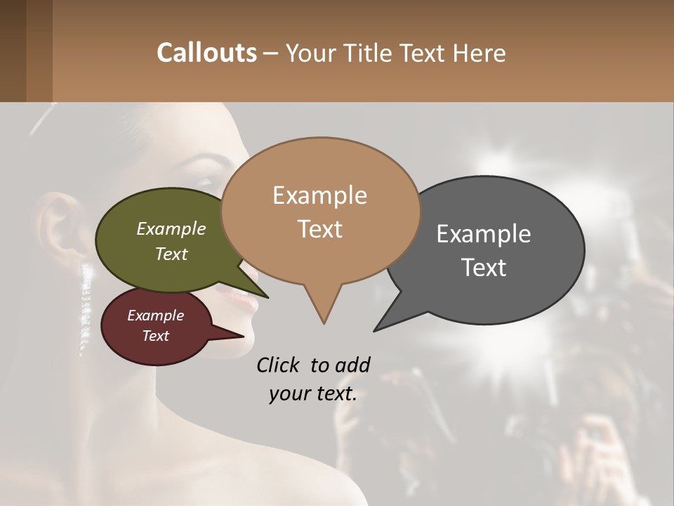 A Woman Is Taking Pictures With Her Camera PowerPoint Template