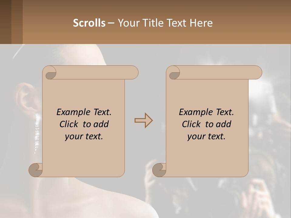 A Woman Is Taking Pictures With Her Camera PowerPoint Template