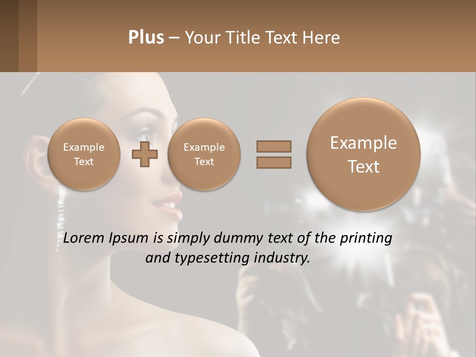 A Woman Is Taking Pictures With Her Camera PowerPoint Template