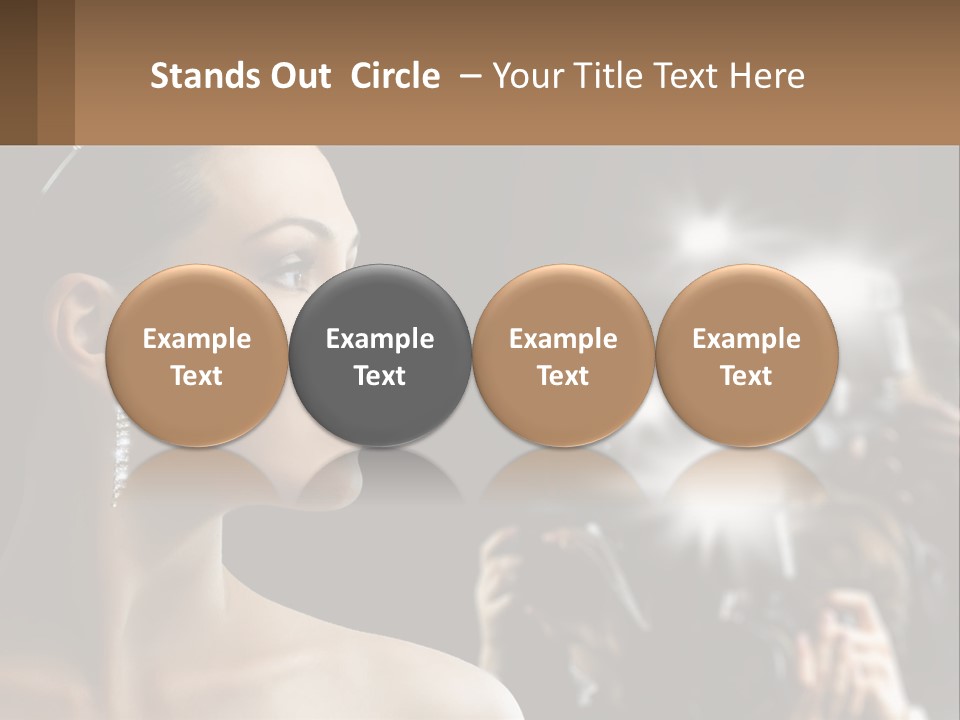 A Woman Is Taking Pictures With Her Camera PowerPoint Template