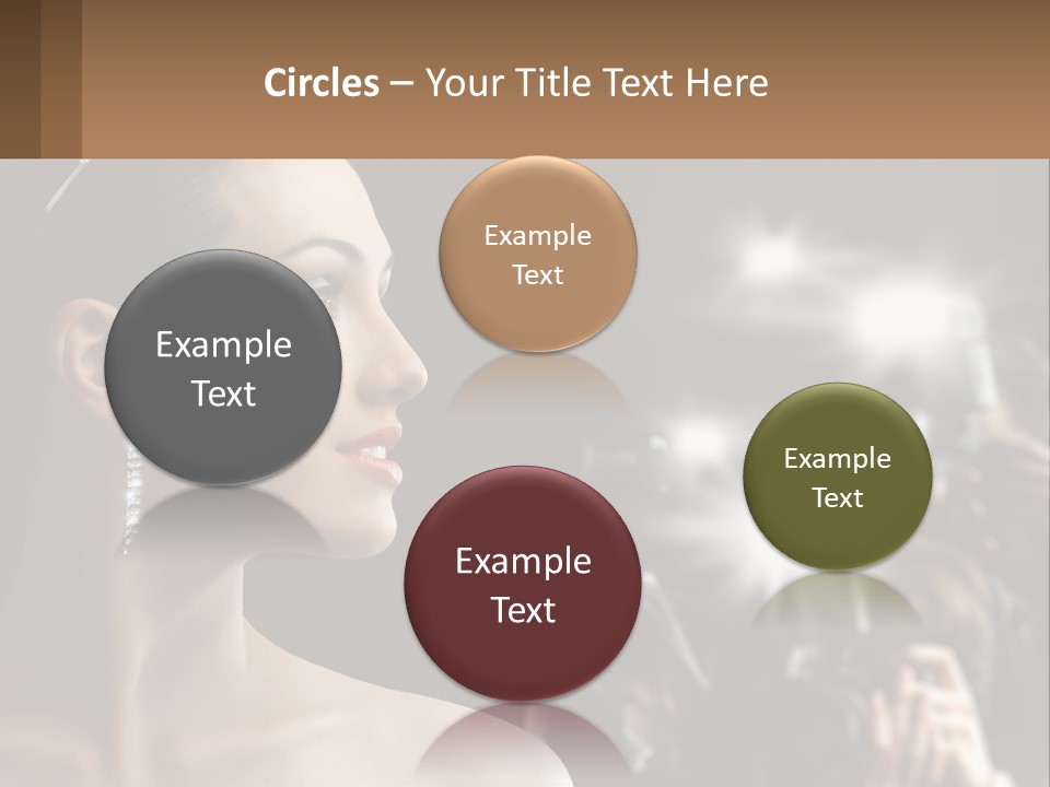 A Woman Is Taking Pictures With Her Camera PowerPoint Template