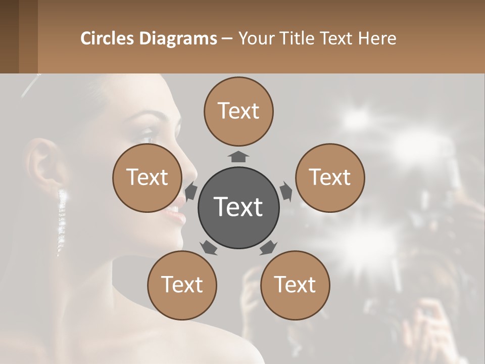 A Woman Is Taking Pictures With Her Camera PowerPoint Template