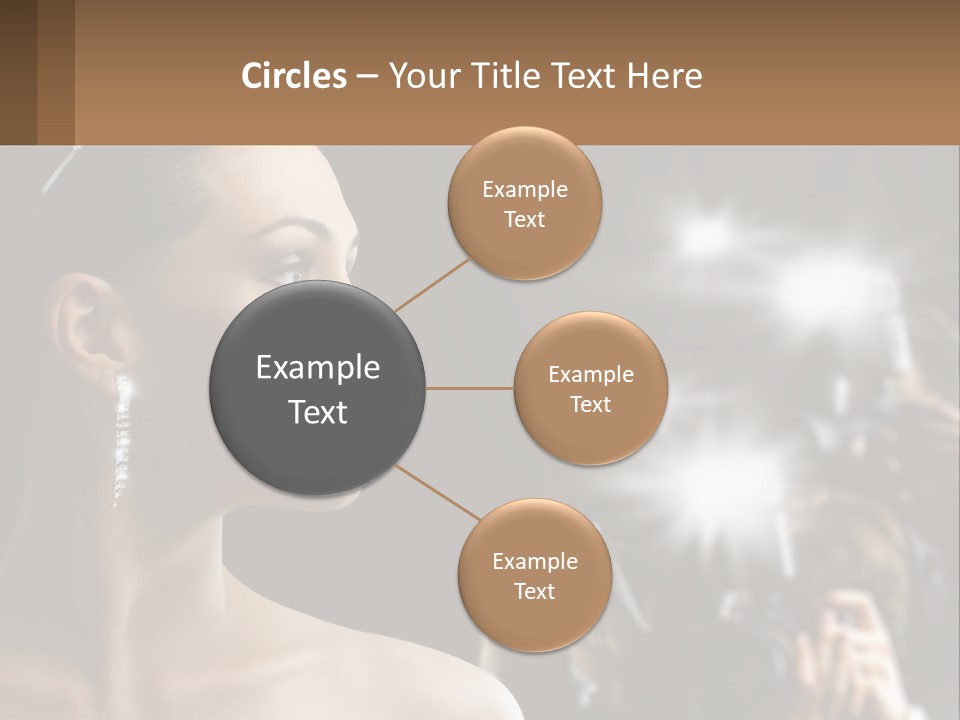 A Woman Is Taking Pictures With Her Camera PowerPoint Template