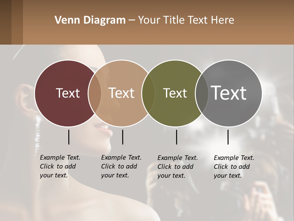 A Woman Is Taking Pictures With Her Camera PowerPoint Template