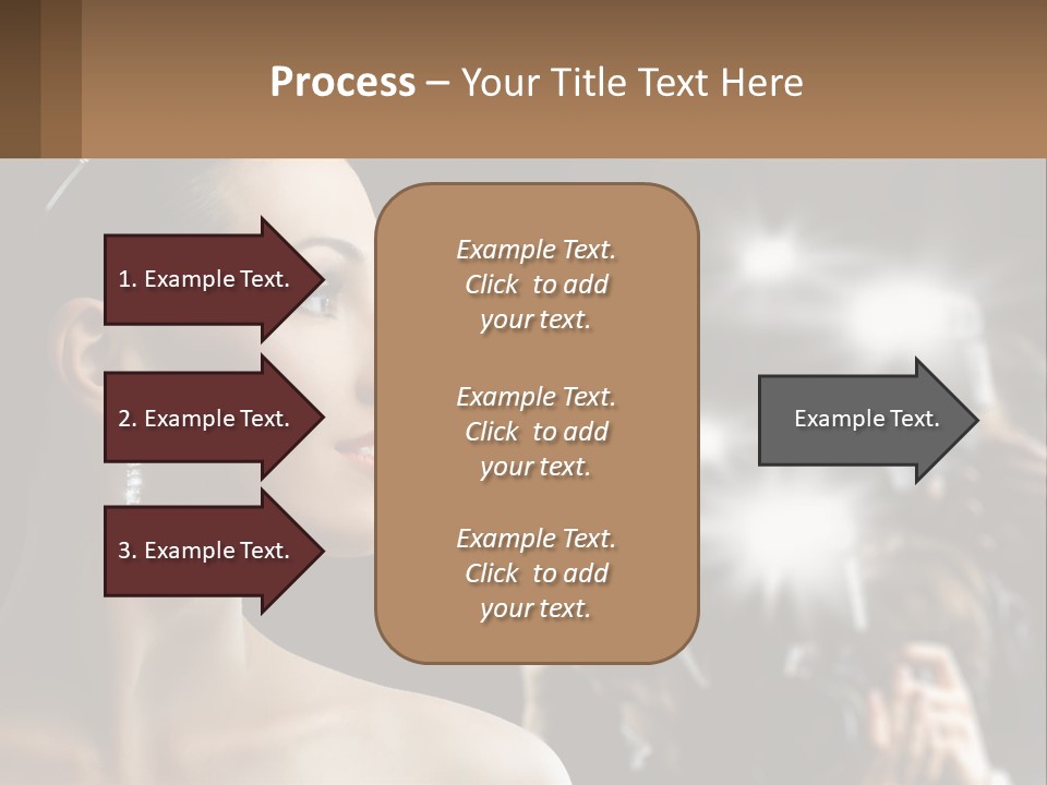 A Woman Is Taking Pictures With Her Camera PowerPoint Template