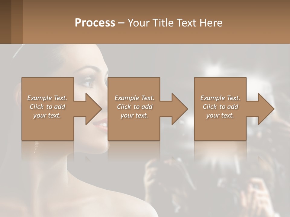 A Woman Is Taking Pictures With Her Camera PowerPoint Template