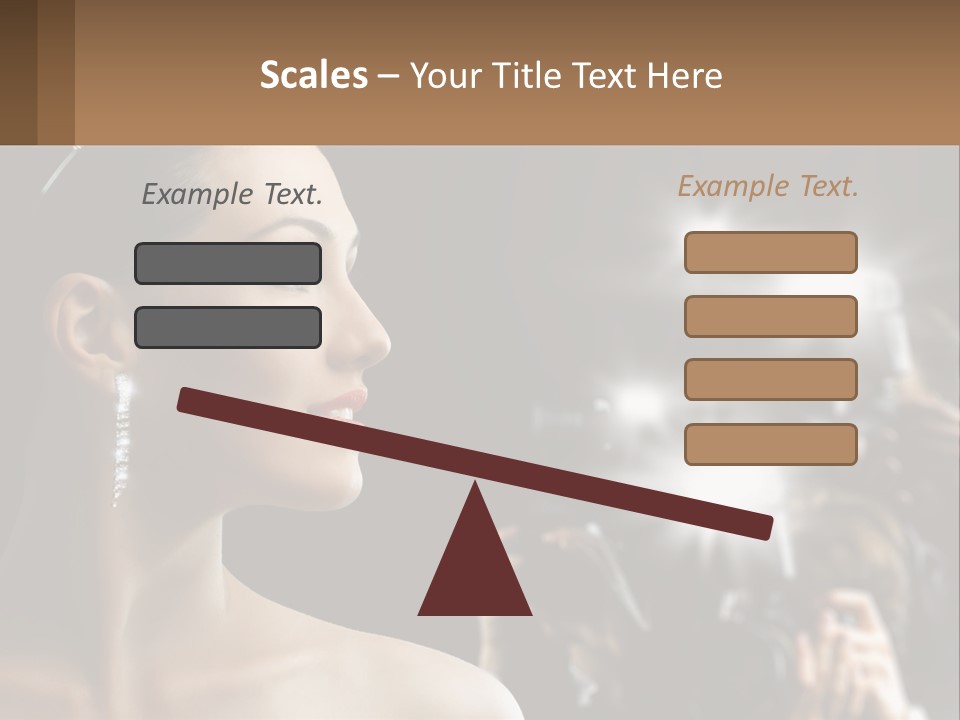 A Woman Is Taking Pictures With Her Camera PowerPoint Template
