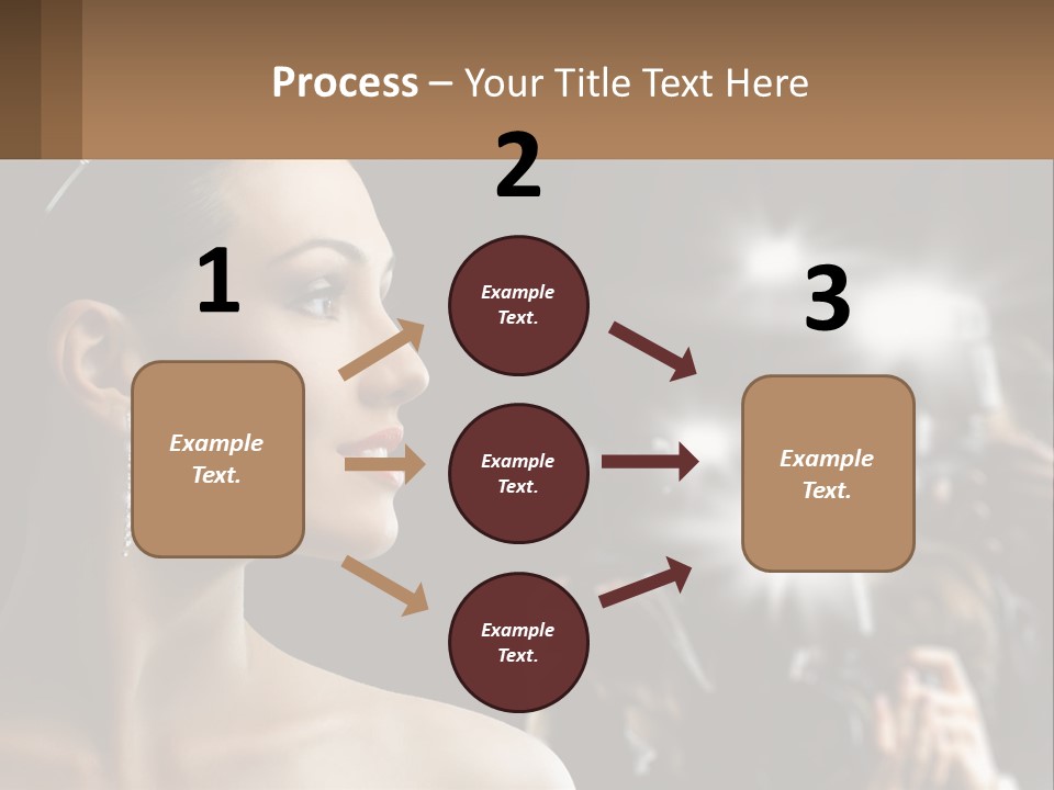 A Woman Is Taking Pictures With Her Camera PowerPoint Template