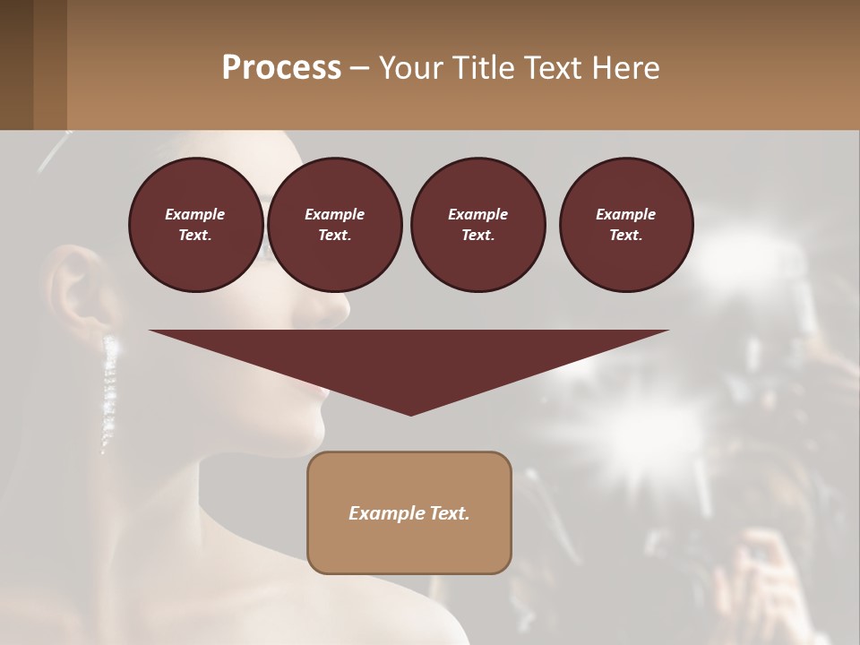 A Woman Is Taking Pictures With Her Camera PowerPoint Template