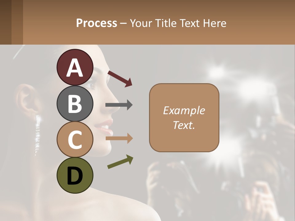 A Woman Is Taking Pictures With Her Camera PowerPoint Template