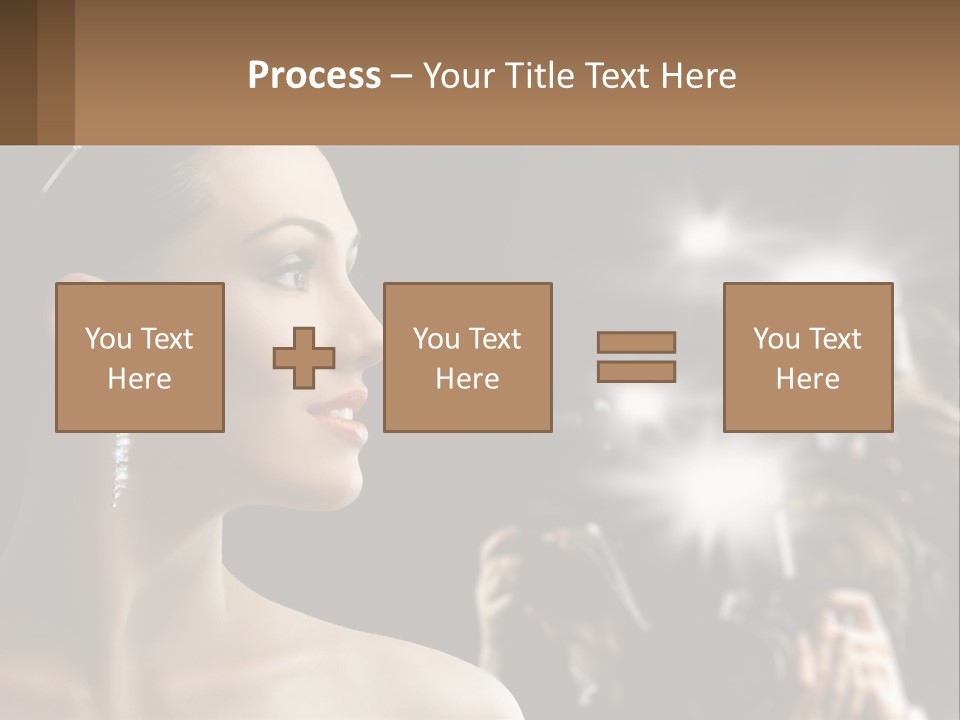 A Woman Is Taking Pictures With Her Camera PowerPoint Template